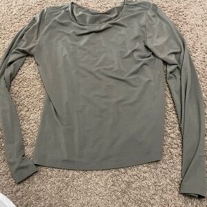 Elegant Olive Long Sleeve Top